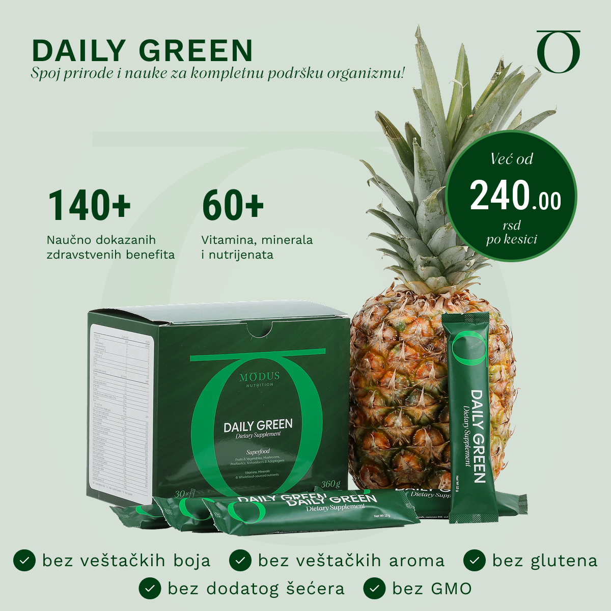 Daily Green Modus - Vitamini, minerali, Adaptogeni